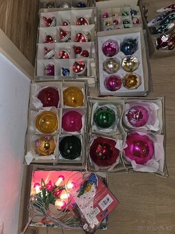 Hromada starých retro vánočních ozdob levne - 3