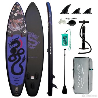 Surfboard Black Dragon SUP PaddleBoard nafukovací 350x83x15c - 3