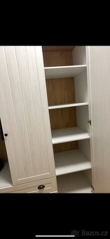 Šatní skříň MARKSKEL 212×210 bílá/barva dubu - 3