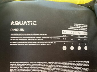 Prodám dětskou záchrannou vestu AQUATIC - 3