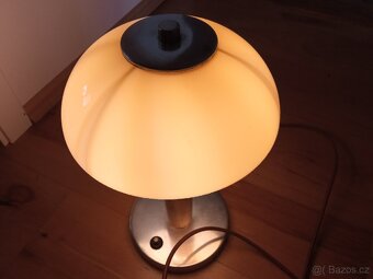 Retro funkcionalistická lampa chrom a sklo - 3