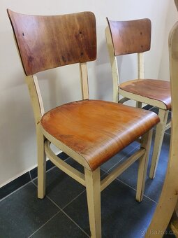 retro poválečné ČSSR židle 4ks socialismus 1950 - 1960 - 3