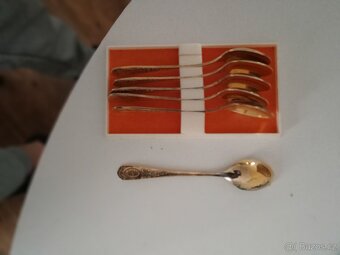 Pozlacené kávové lžičky - 3