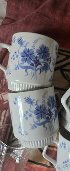 Retro hrneky chrpy 5 kusů - 3