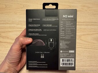 Keychron M2 Mini Wireless Mouse (PixArt 3950, až 8K 30.000) - 3