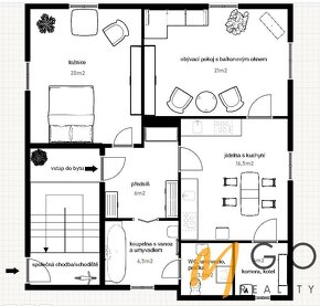 Prodej 1/2 bytového domu - bytu 3+kk 78m2, s oplocenou zahra - 3