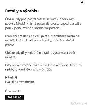 Malm IKEA úložné díly pod postel (4ks) - 3