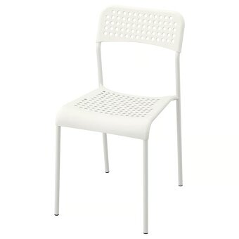 Židle 4x Adde, IKEA, nová barva:šedo-bílá - 3