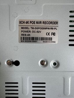 8 bezpečnostních kamer, 4 TB disk, bezpečnostní kamery - 3