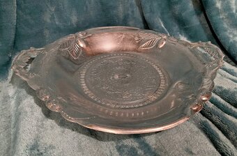 Vintage historický tác mísa s uchy s tlačeným dekorem - 3