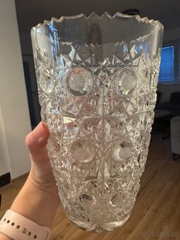 Prodám - broušená váza - 3
