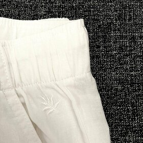 Dámské bílé lněné kalhoty vel. 42 - 3