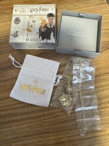 Pozlacený stříbrný náhrdelník Harry Potter - Obraceč času - 3
