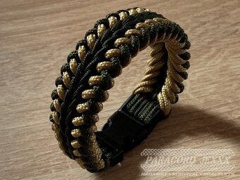 PARACORD náramek (18 cm) bronze - oliv - 3
