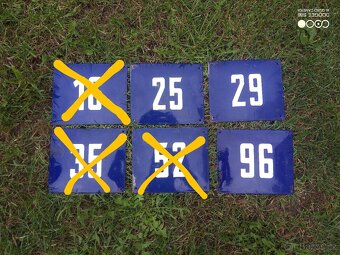 Smaltované cedule čísla - 3