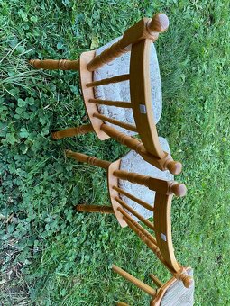 Židle dřevěné polstrované - 3