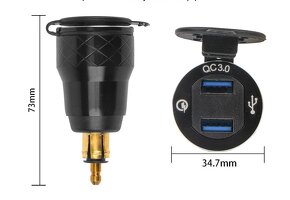 Zásuvka USB Adaptér zapalovače motocyklu - 3