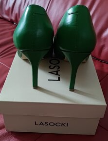 Kožené zelené lodičky Lasocki - 3