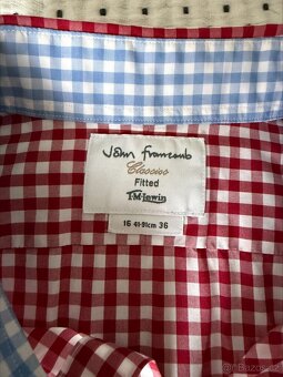 Pánská košile T.M.Lewin, červeno-bílá kostka - 3