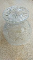 Broušená mísa na nožce Bohemia Crystal - 3