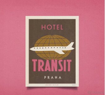 Plakát Hotel Transit Praha – limitovaná edice + rám - 3