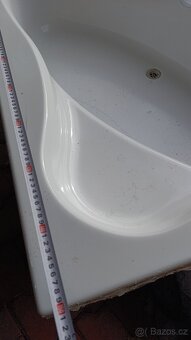 Rohová vana + páková baterie, - 3