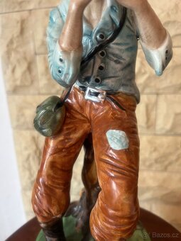 Porcelánová italská soška Capodimonte,značená 37cm - 3