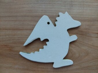 Drak dráček - nová keramická ozdoba, ručně malovaná originál - 3