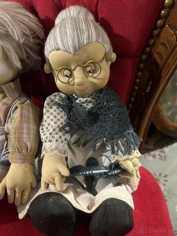 Látkové panenky  babička a dědeček - 3
