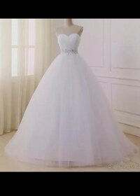 Nové princeznovské svatební šaty velikosti S-XL - 3
