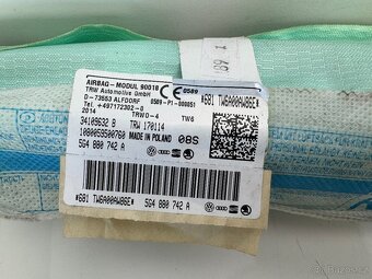 Stropní airbag pravý VW Golf VII 5G4880742A 5G4880741A - 3