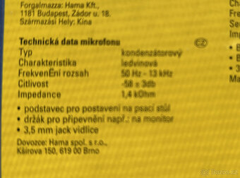 Hama stolní mikrofon CS-461 - 3