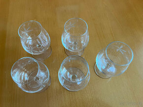 Skleničky s brusem na koňak (sada 5ks) - 3