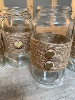 Svatební dekorace sklenice 0,7l - 3