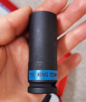 Sada rázových prodloužených nástrčných 1/2 hlavic King Tony - 3