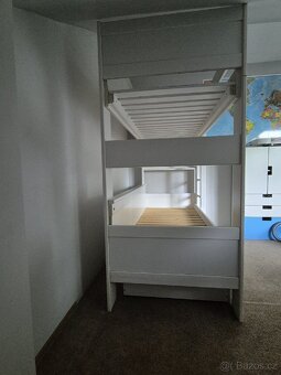 Palanda - patrová postel z olše s úložným prostorem - 3
