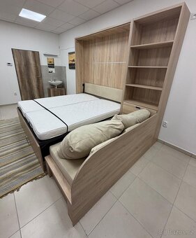 Výklopná postel s pohovkou + matrace ZDARMA - 3