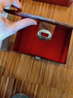 Retro kožená šperkovnice/krabička na dopisy - 3