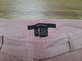 Krásné starorůžové kalhoty Zara, vel. M - 3
