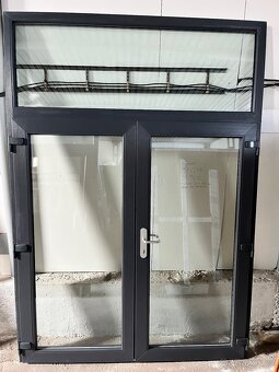 VCHODOVÉ PLASTOVÉ VELIKÉ DVOUKŘÍDLÉ DVEŘE 197x278-ANTRAZIT - 3