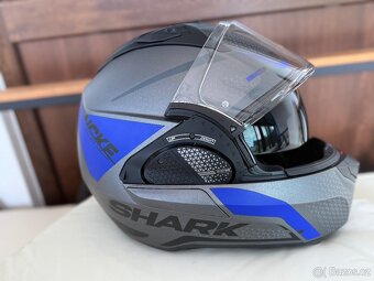 Odklápěcí přilba včetne intercomu Shark EVO-GT Encke Mat - 3