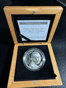Stříbrná mince PROOF 1oz Gandhi - 3