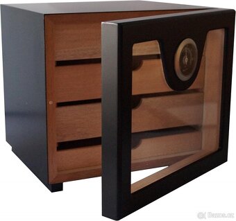 NOVÝ HUMIDOR na 60 doutníků cabinet černý - 3