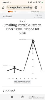 SmallRig 4221 Travel Video Tripod Kit – nový, nerozbalený dá - 3