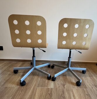 Kancelářské či studentské židle 2 ks IKEA Jules bříza - 3