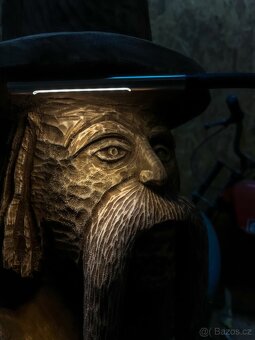 Socha vodníka ze dřeva dřevěné sochy - 3