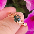 Stříbrný prsten MECHOVÝ ACHÁT ROSE GOLD - 3