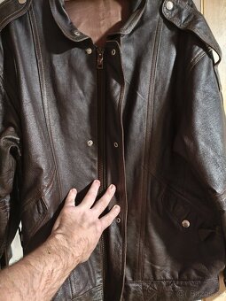 Kožená bunda retro cca 70 léta - 3