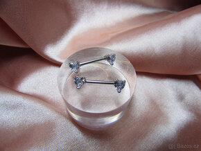 ♥️Piercing piercingy se zirkony do pupíku a bradavek nové ♥️ - 3