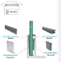 Kotevní profil na skleněné zábradlí s kotevní sadou - 3